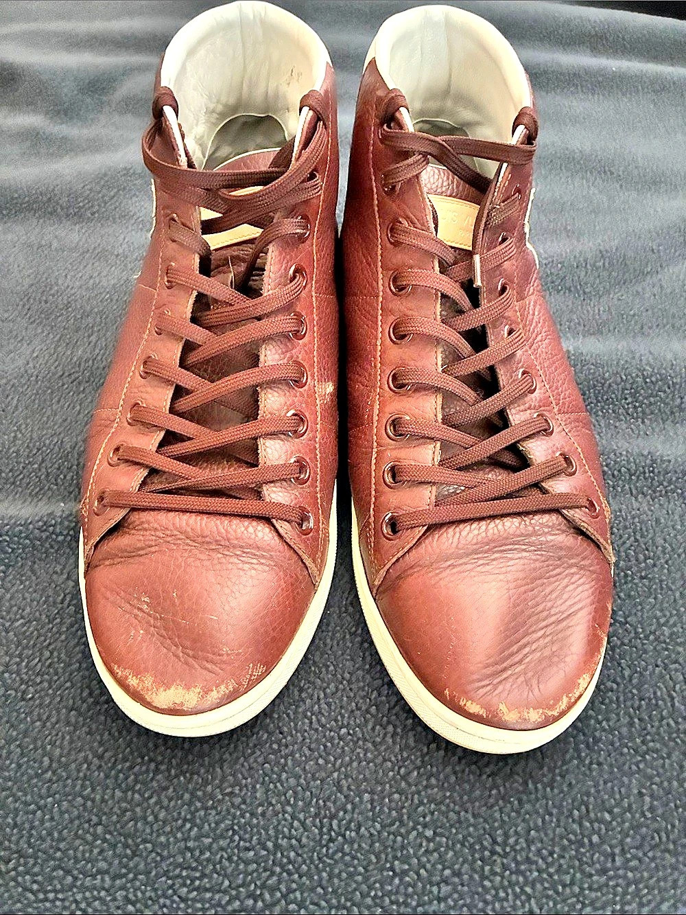 Louis Vuitton LV Trainer High-Top Sneaker Sneakers Brown & White US 11.5